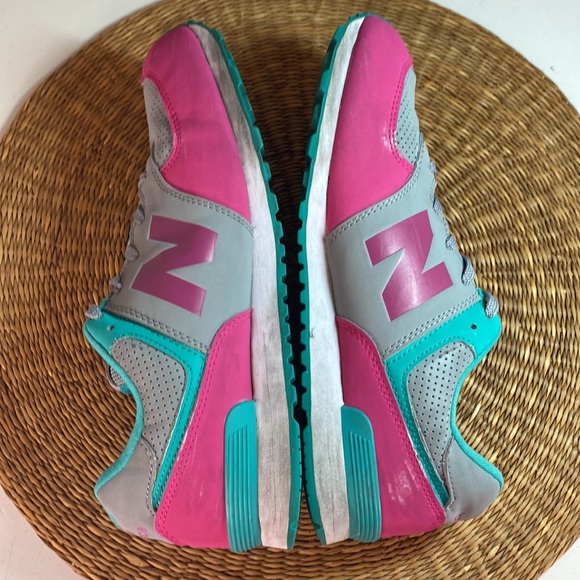 New Balance Grey Teal and Pink Sneakers - Picture 8 of 13